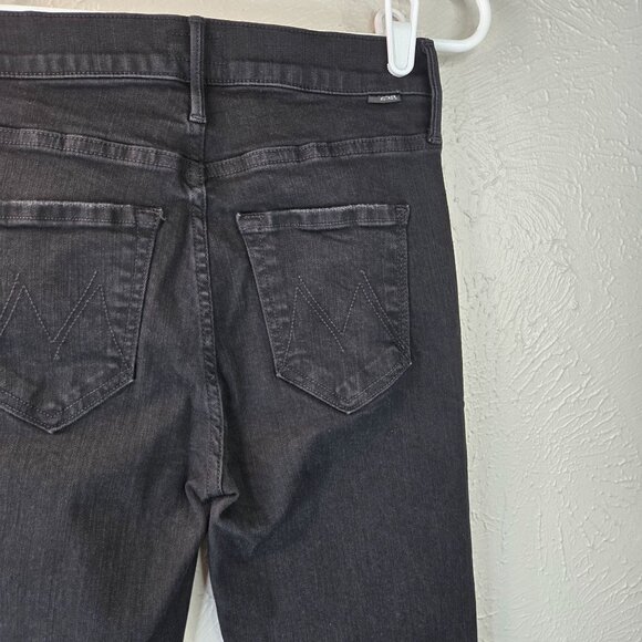 Mother Skinny Ankle Jeans Size 25 Black Denim High Rise Stretchy Casual Classic - Picture 13 of 14